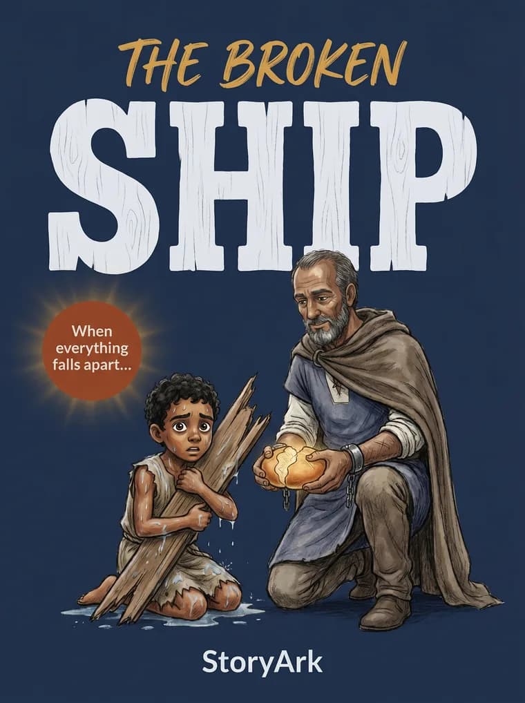 The Broken Ship, an illustrated Bible story for kids about promises