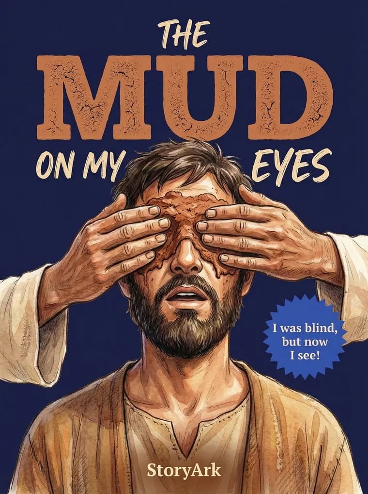 The Mud on My Eyes, an illustrated Bible story for kids about sight