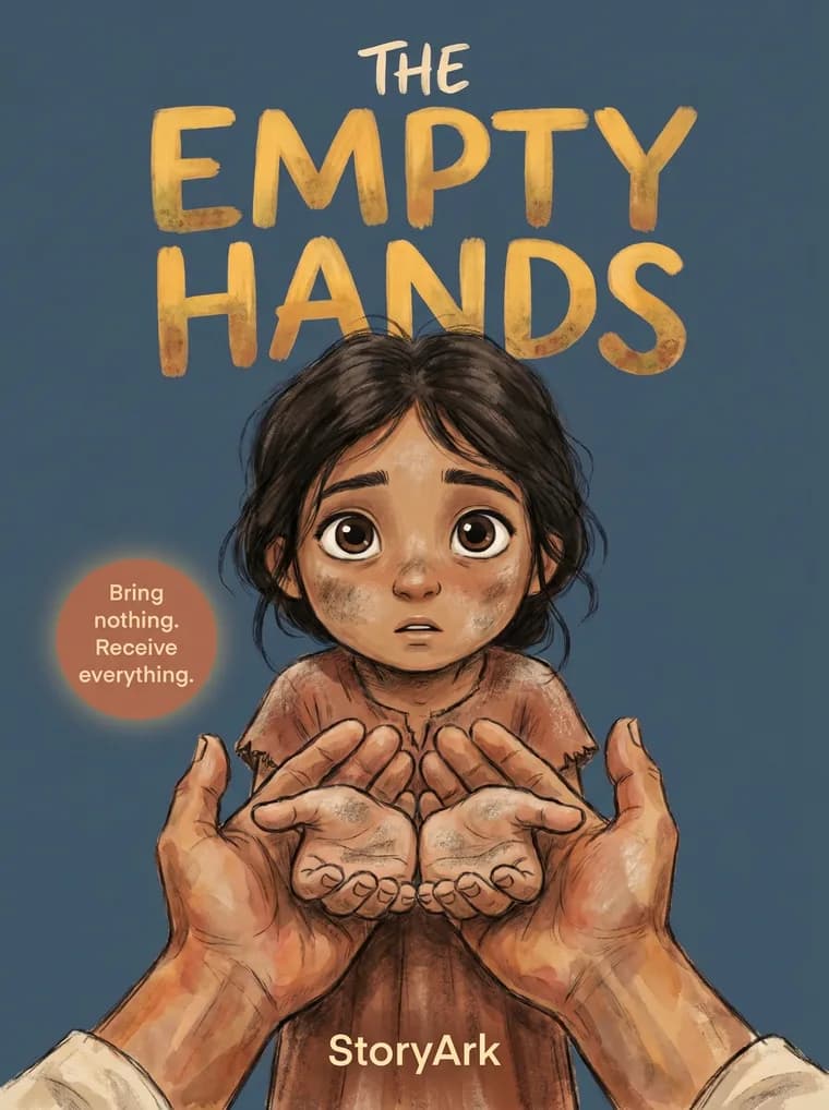 The Empty Hands, an illustrated Bible story for kids about grace