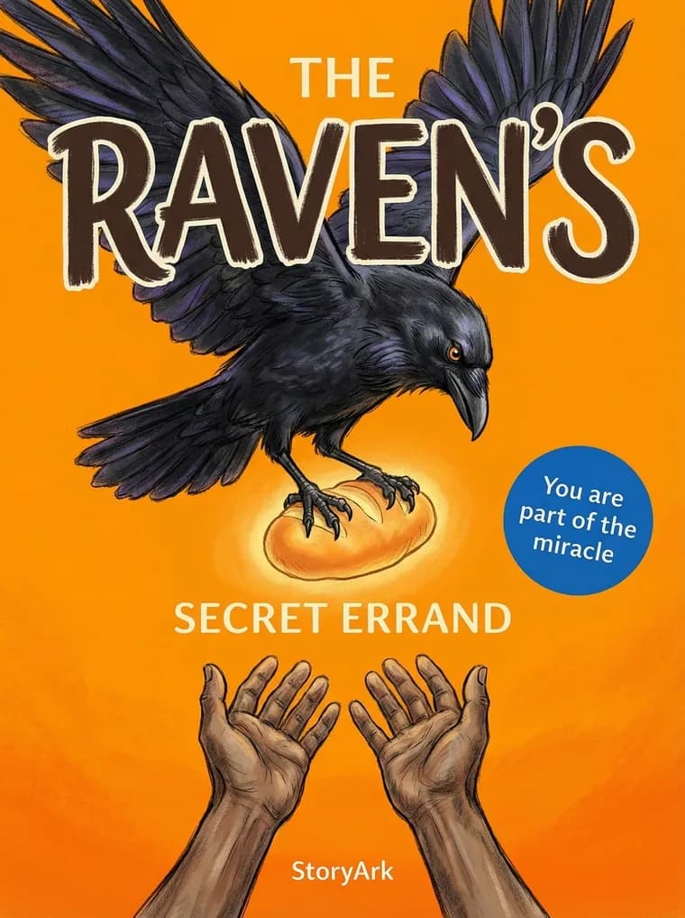The Raven's Secret Errand, an illustrated Bible story for kids about provision